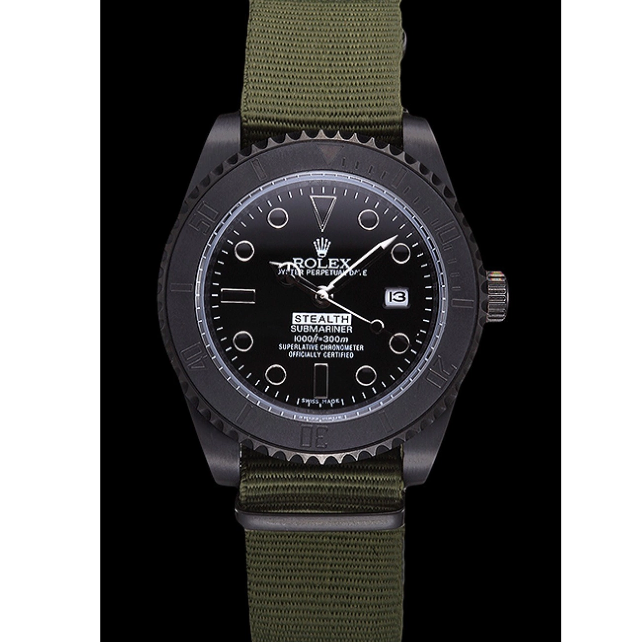 AAA replica watch Rolex 621995 Stealth Olive Submariner 0821